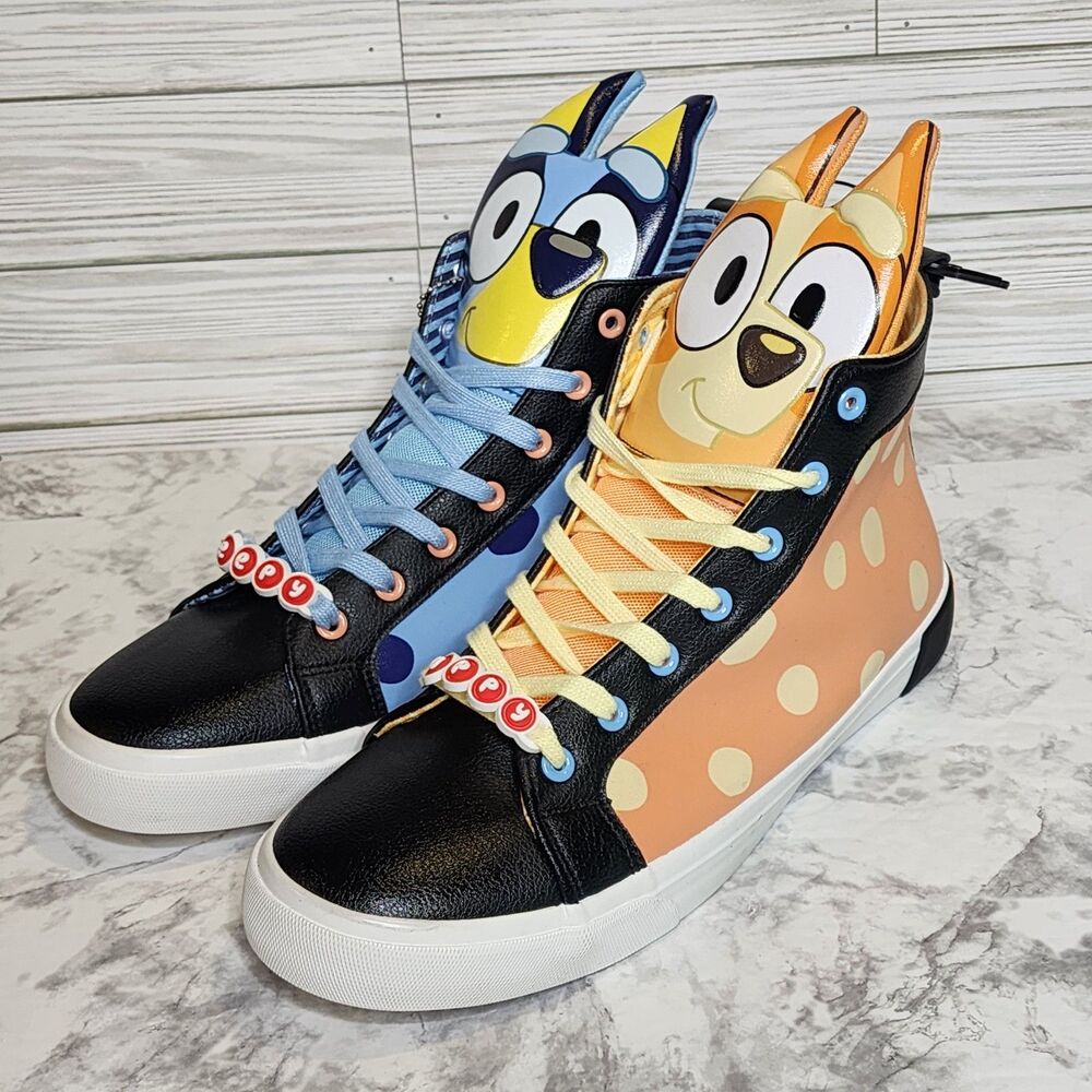 Bluey & Bingo Ground Up Keepy Uppy Men’s Size 10 High Tops Shoes VHTF